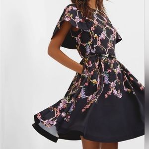 Floral Black Dress